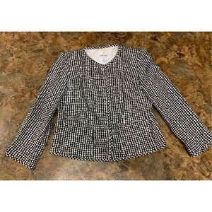ARMANI COLLEZIONI ITALY VINTAGE Le Giorgio Houndstooth Geo Print BLAZER JACKET